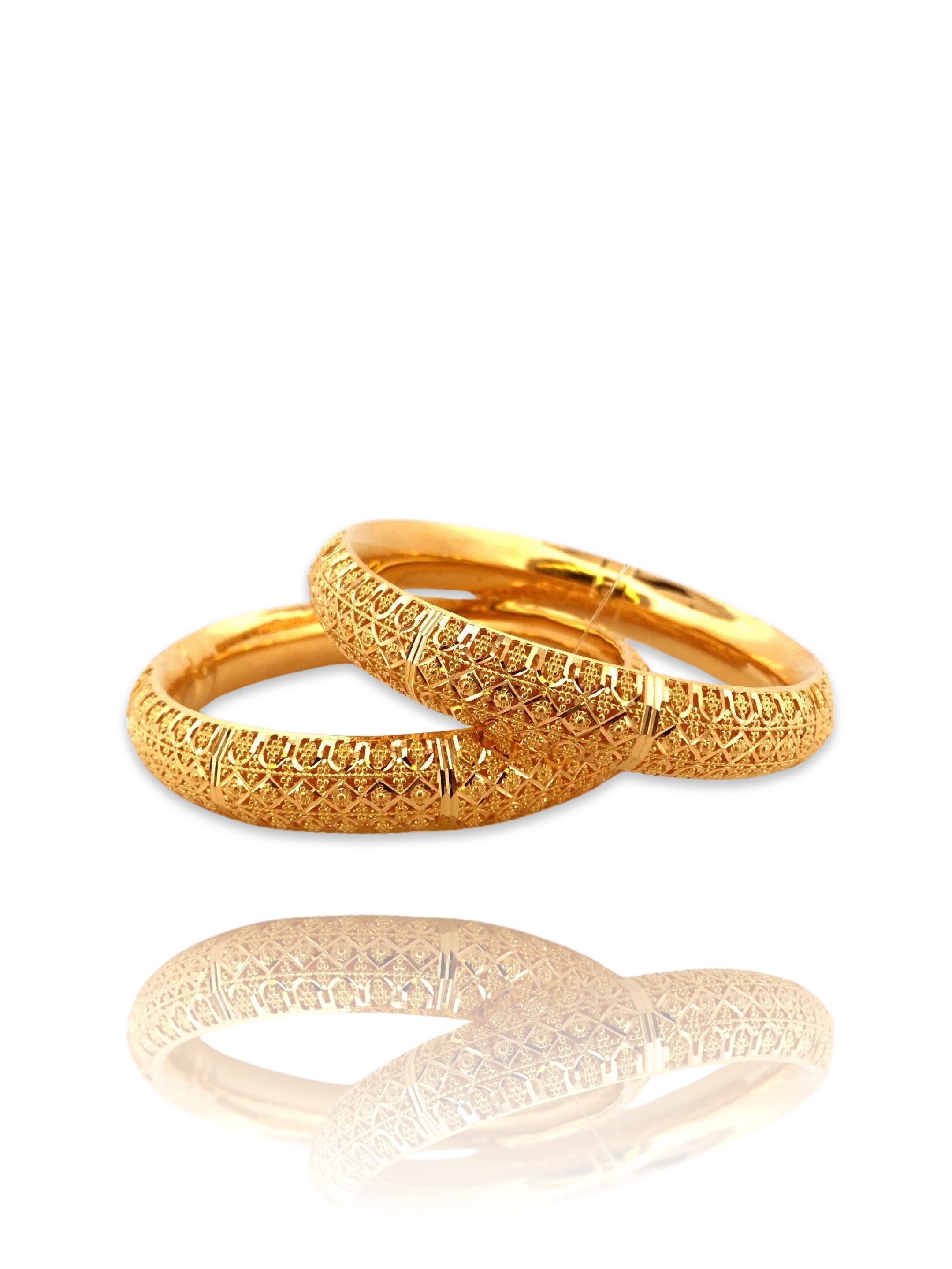 22K Gold 2 Pieces Set of Ladies Bangles