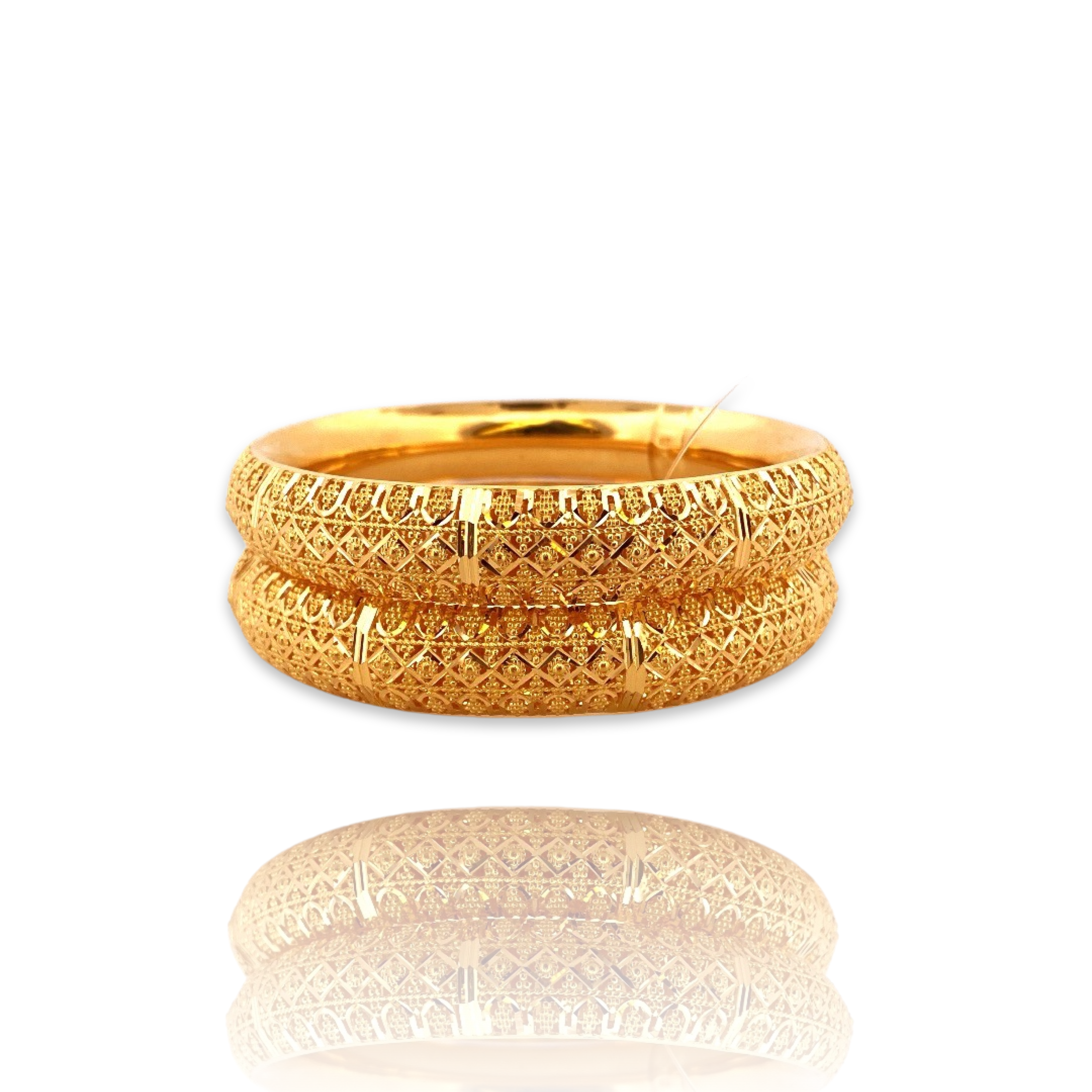 22K Gold 2 Pieces Set of Ladies Bangles