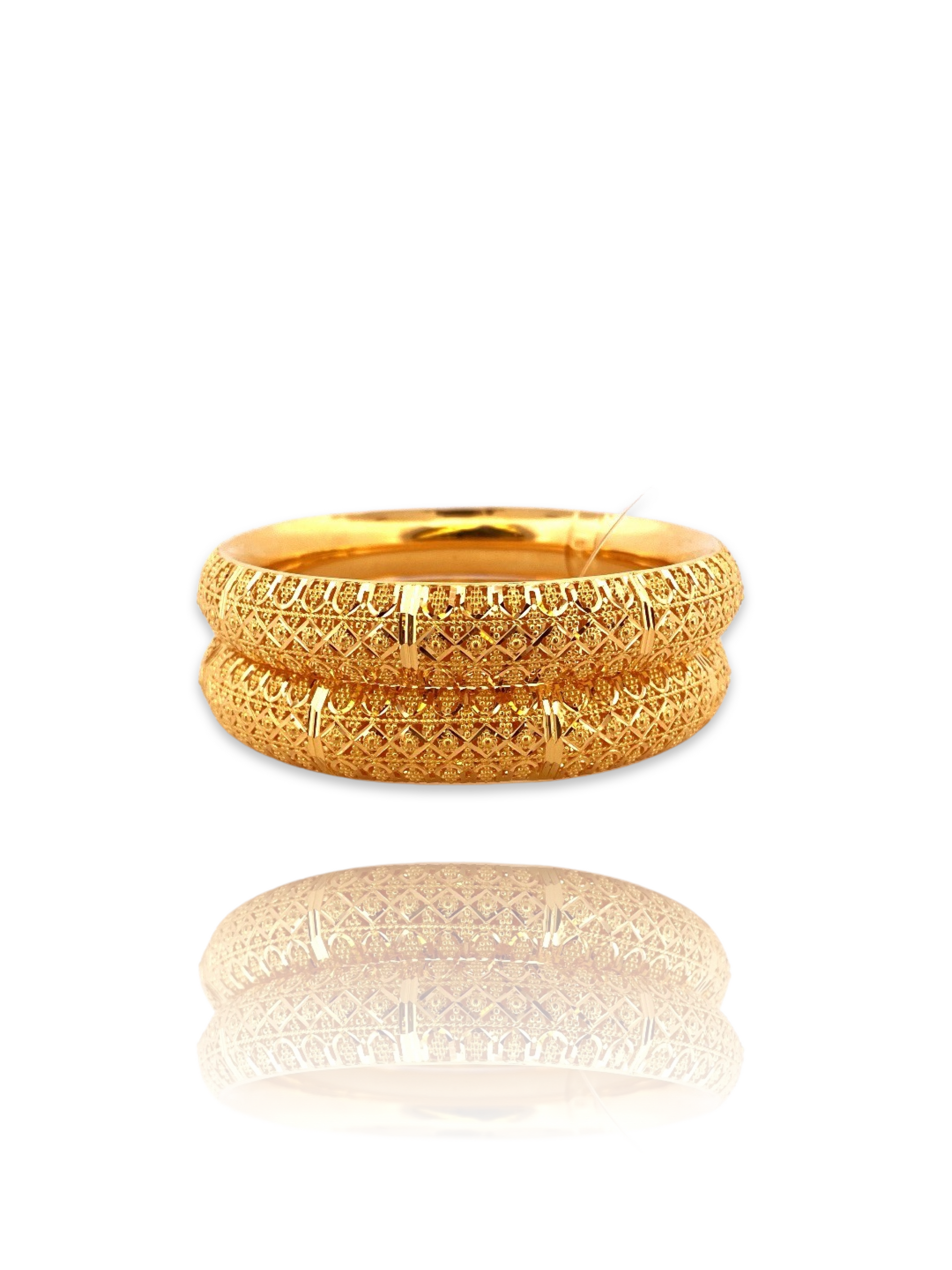 22K Gold 2 Pieces Set of Ladies Bangles