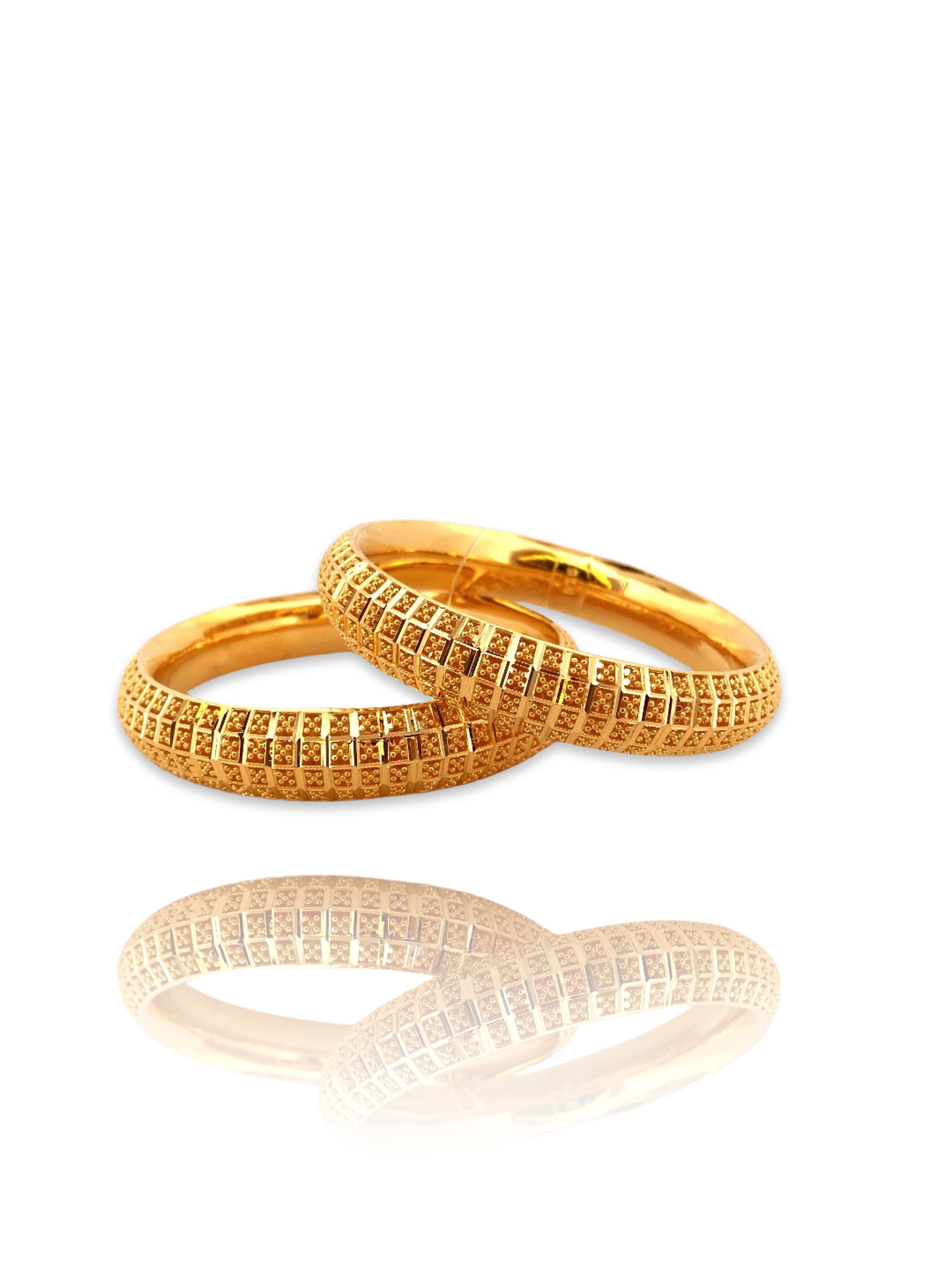 22K Gold 2 Pieces Set of Ladies Bangles