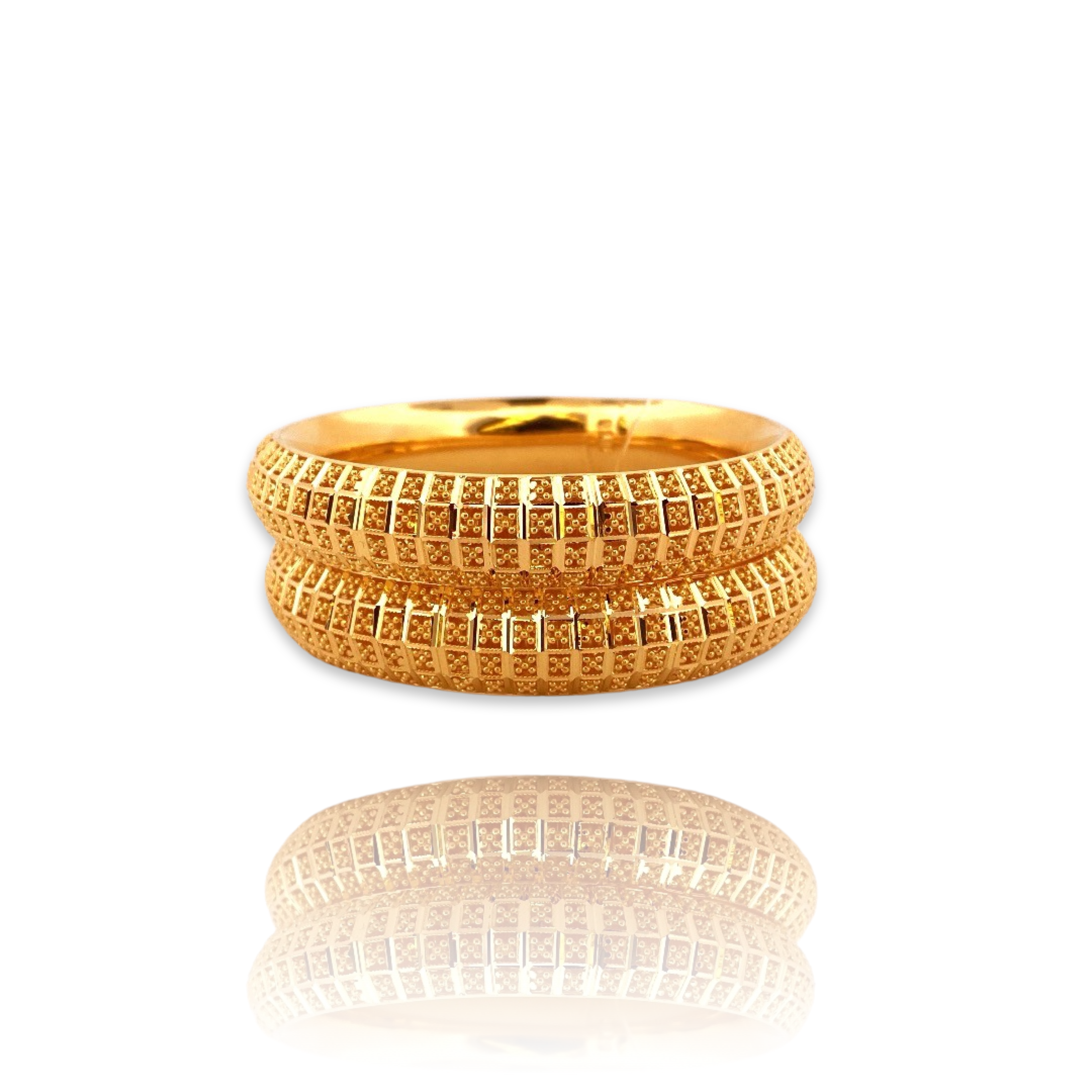 22K Gold 2 Pieces Set of Ladies Bangles