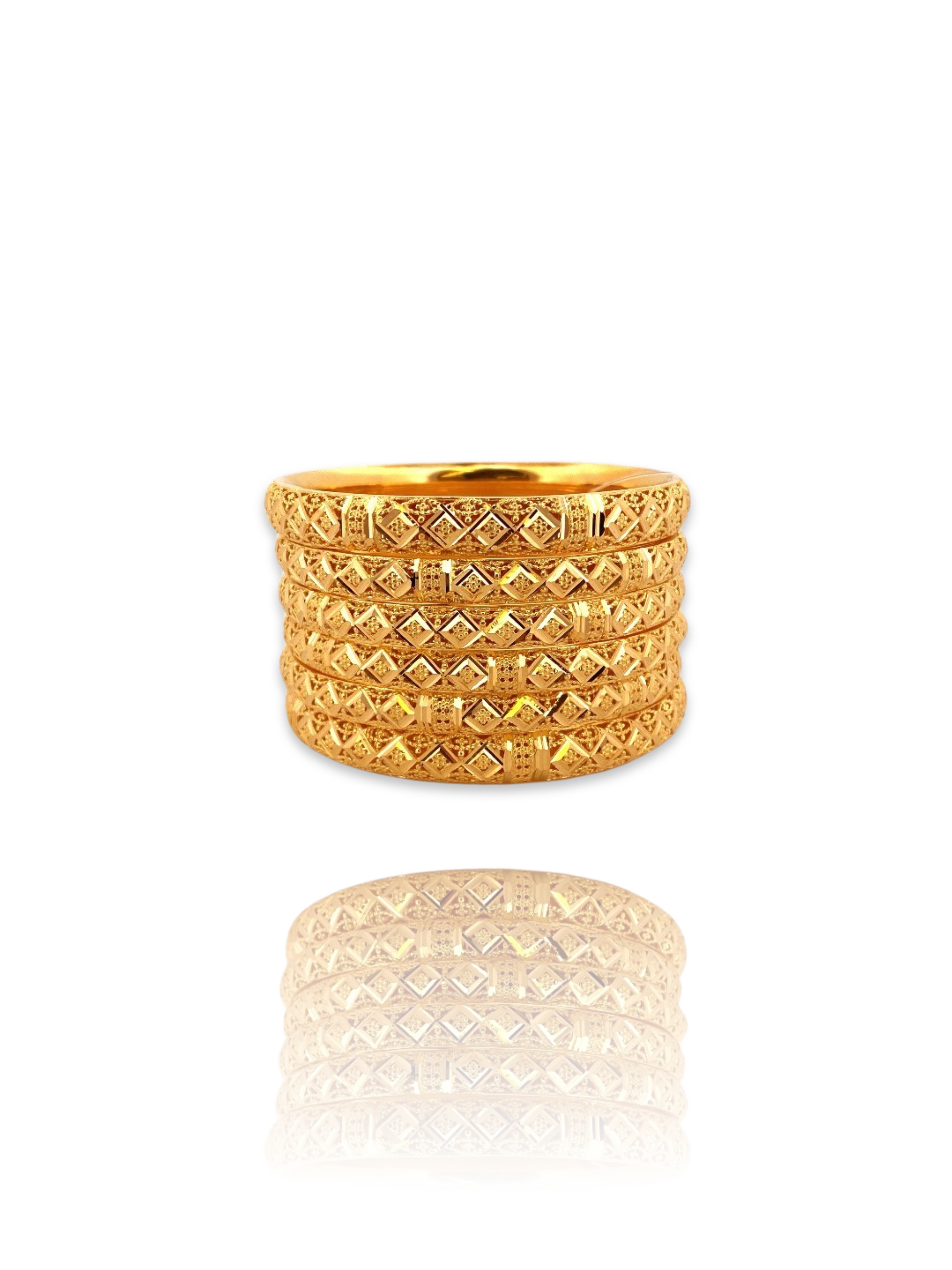 22K Gold 6 Pieces Set of Ladies Bangles