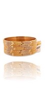 22K Gold Two-tone 12 Pieces Set of Ladies Bangles