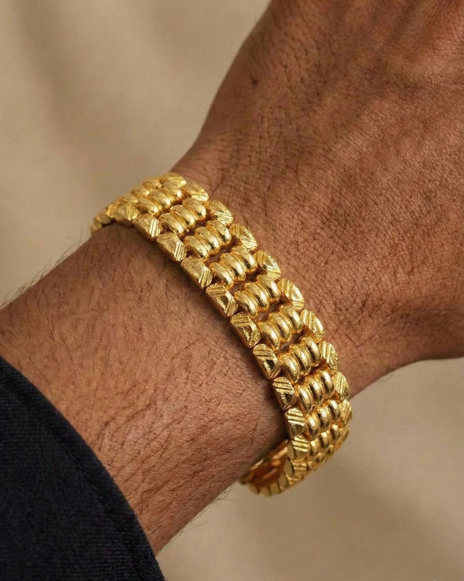 22K Gold Designer Men's Bracelet