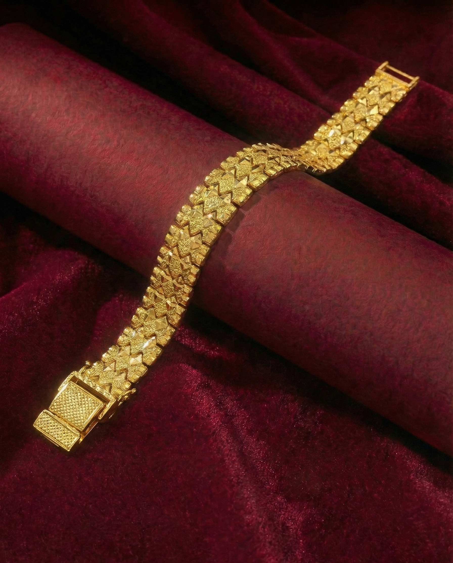 22K Gold Designer Men's Bracelet