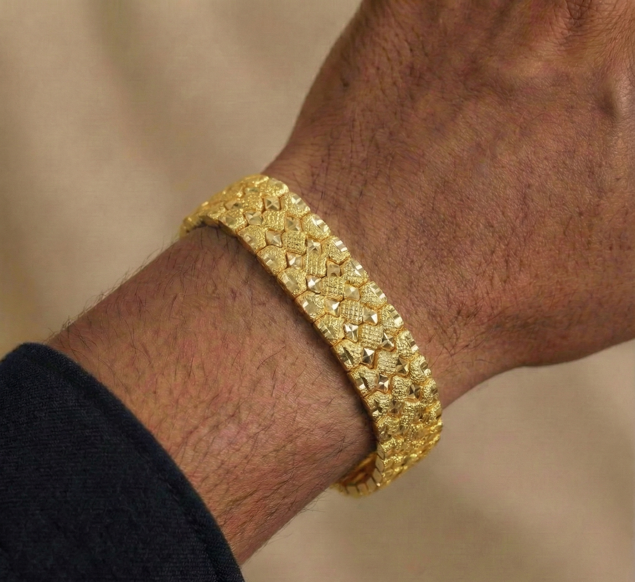 22K Gold Designer Men's Bracelet