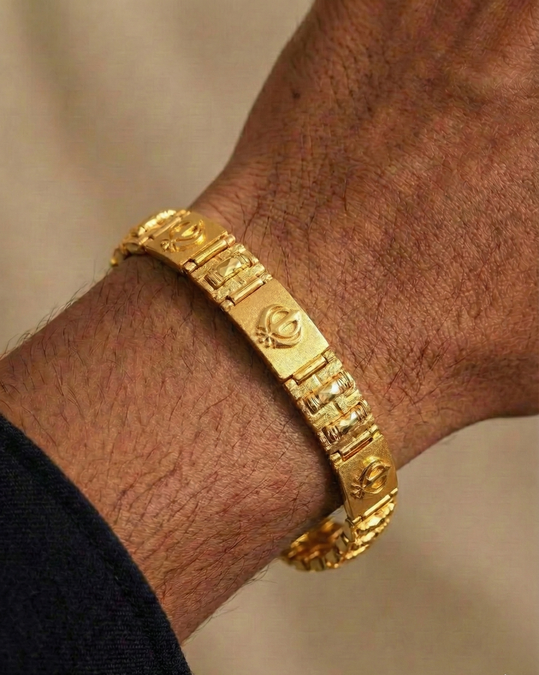 22K Gold Designer Men's Bracelet