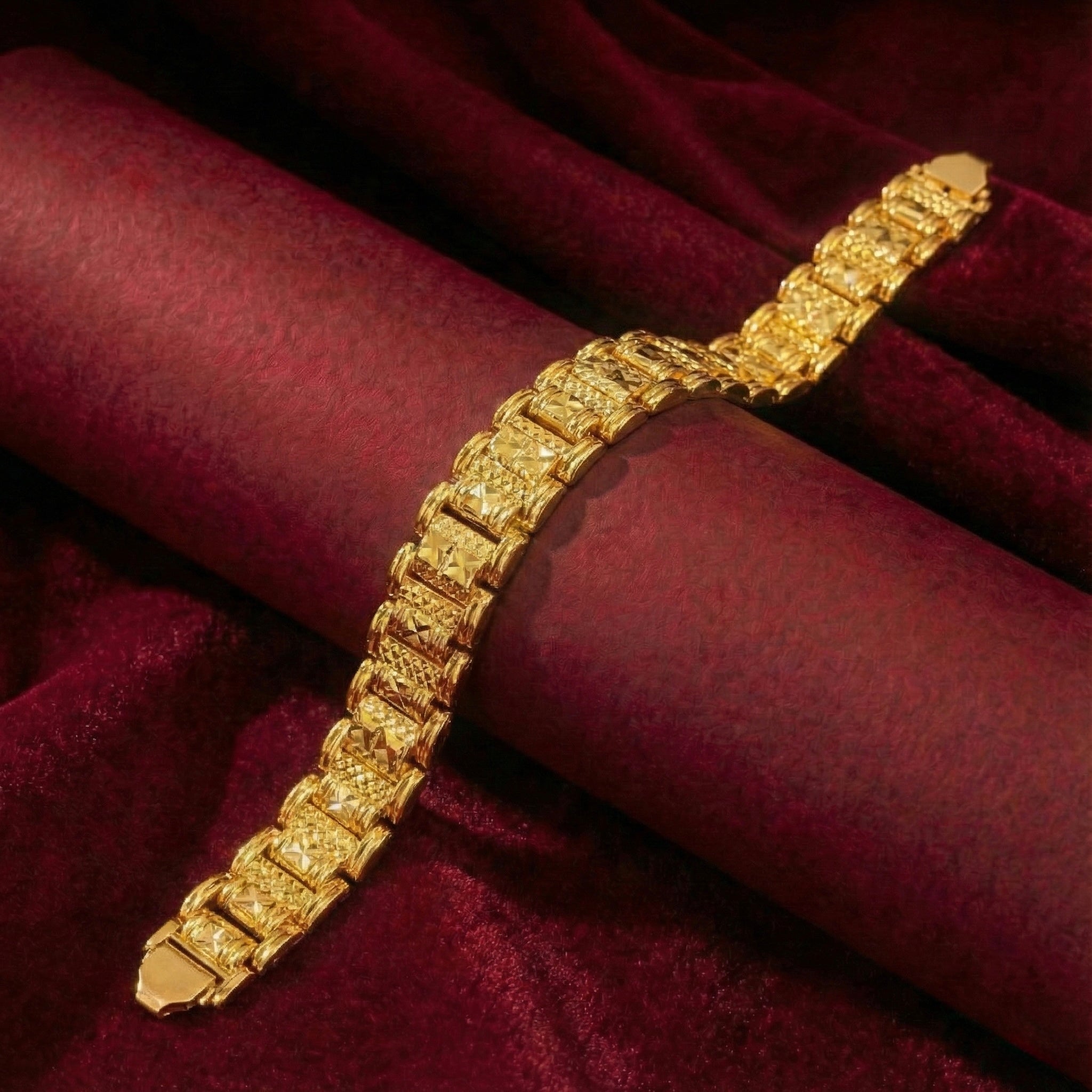 22K Gold Designer Men's Bracelet