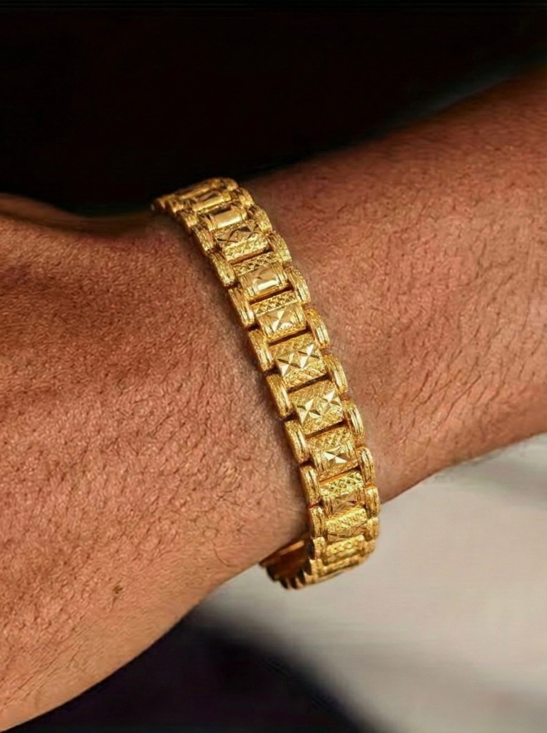 22K Gold Designer Men's Bracelet