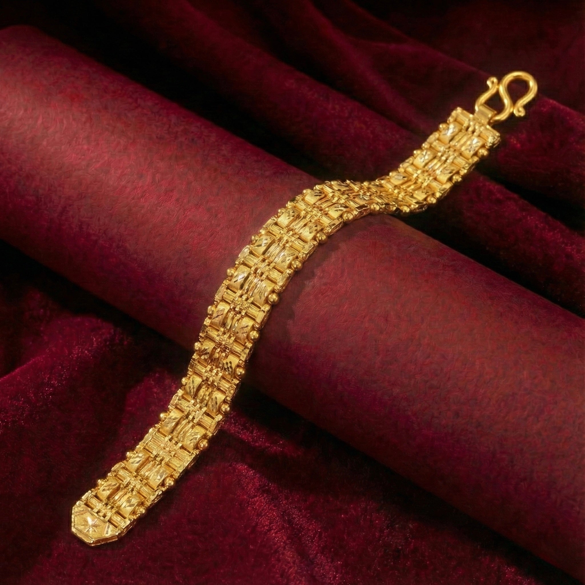 22K Gold Designer Men's Bracelet