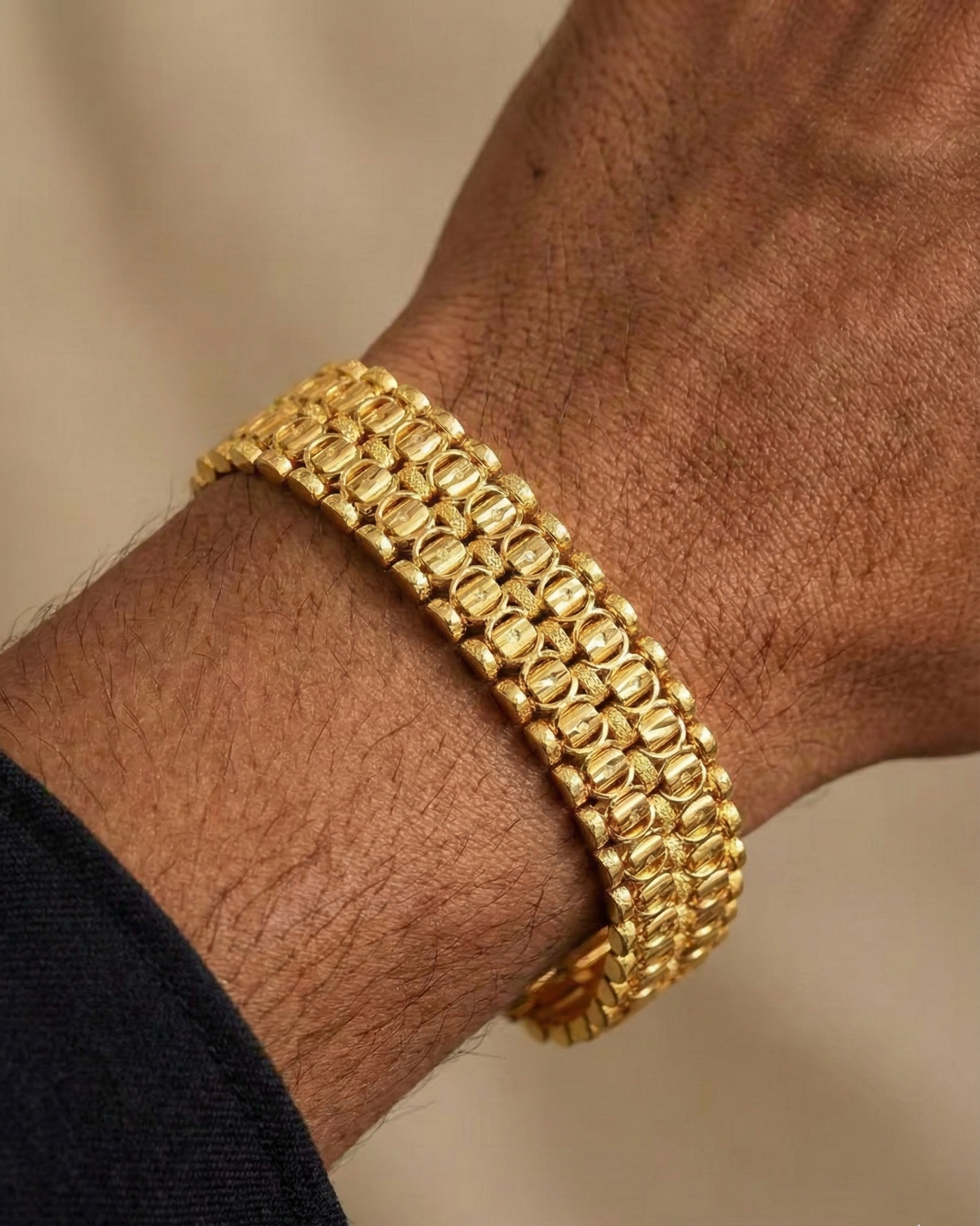 22K Gold Designer Men's Bracelet