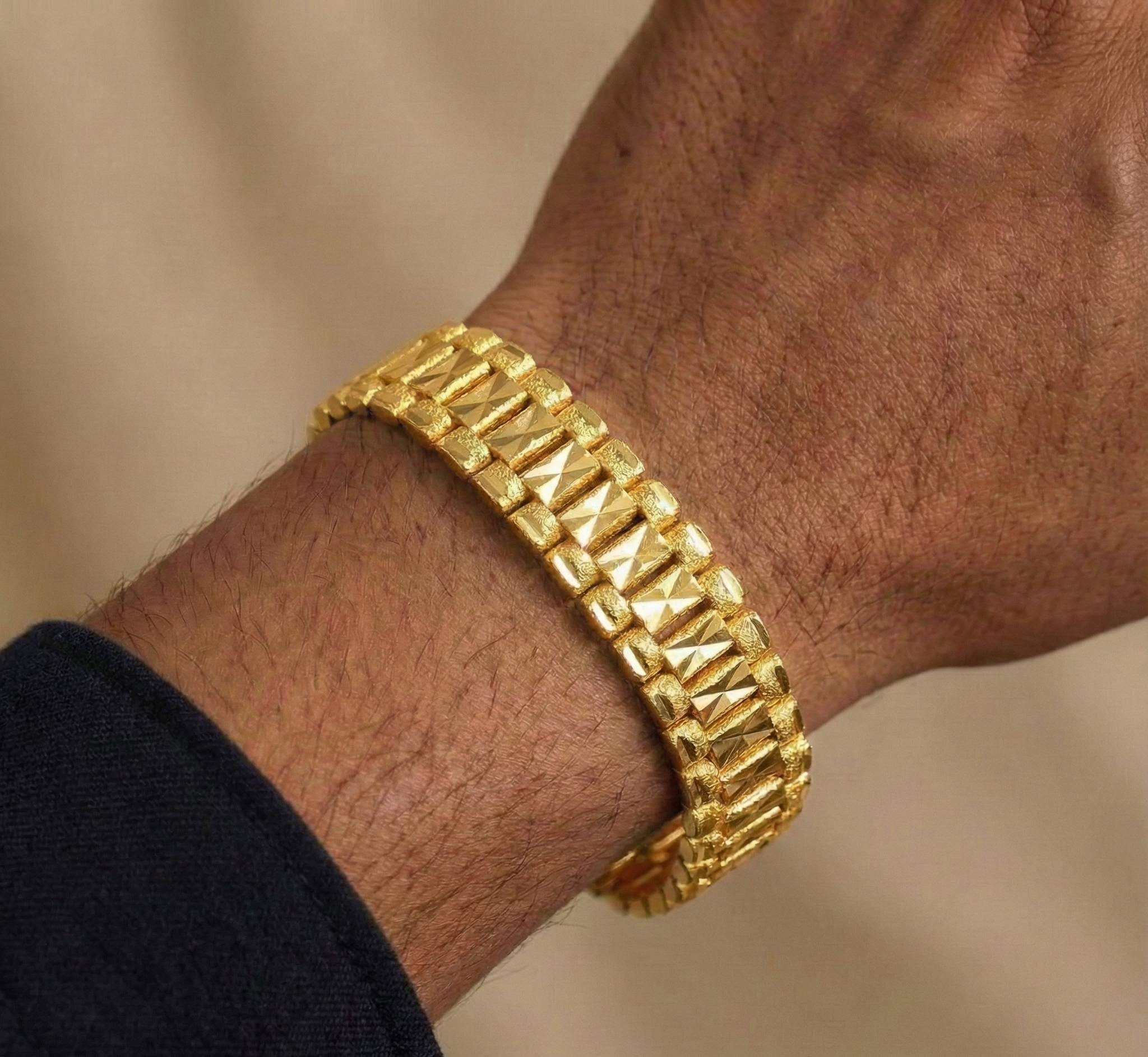 22K Gold Designer Men's Bracelet