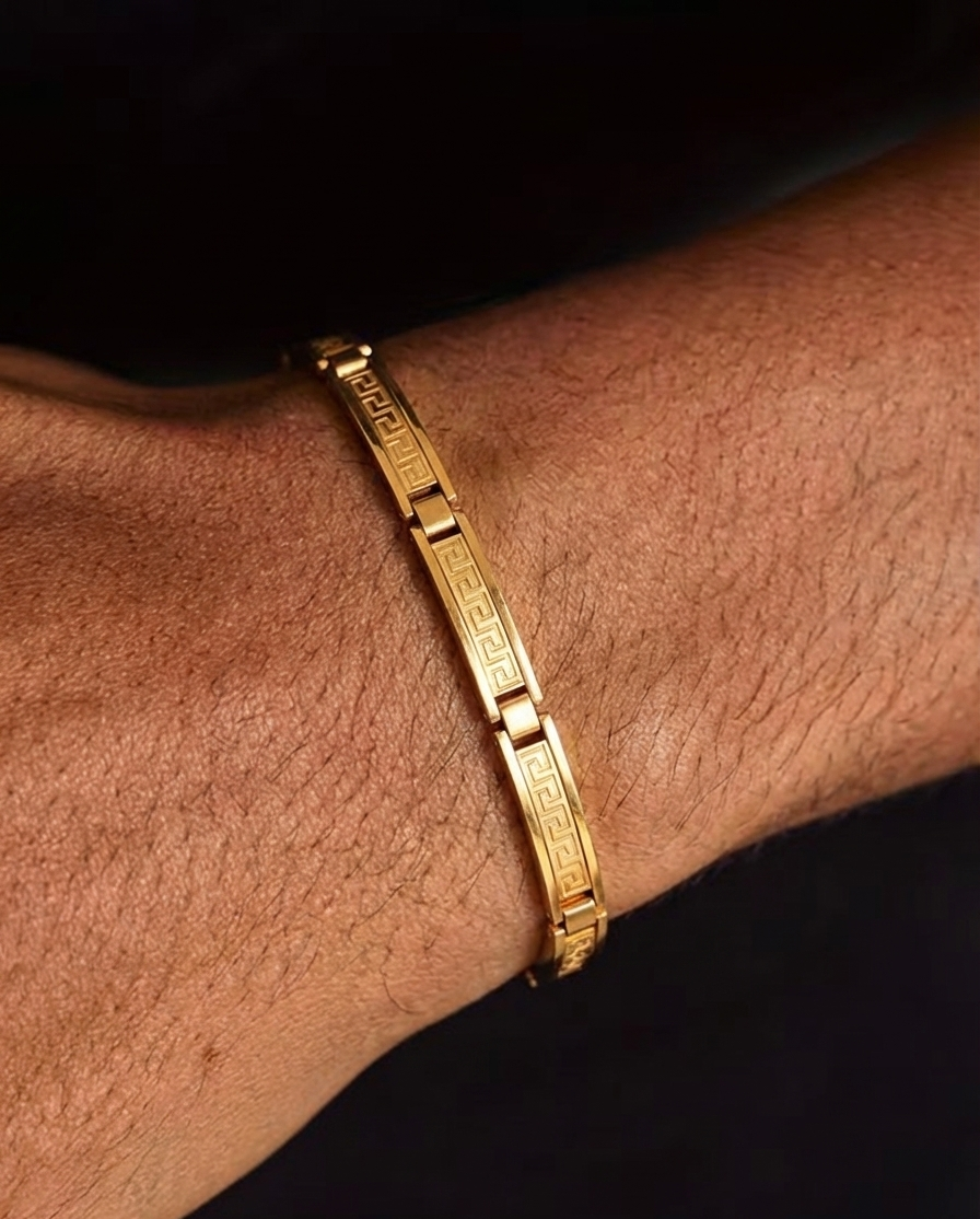 22K Gold Designer Men's Bracelet