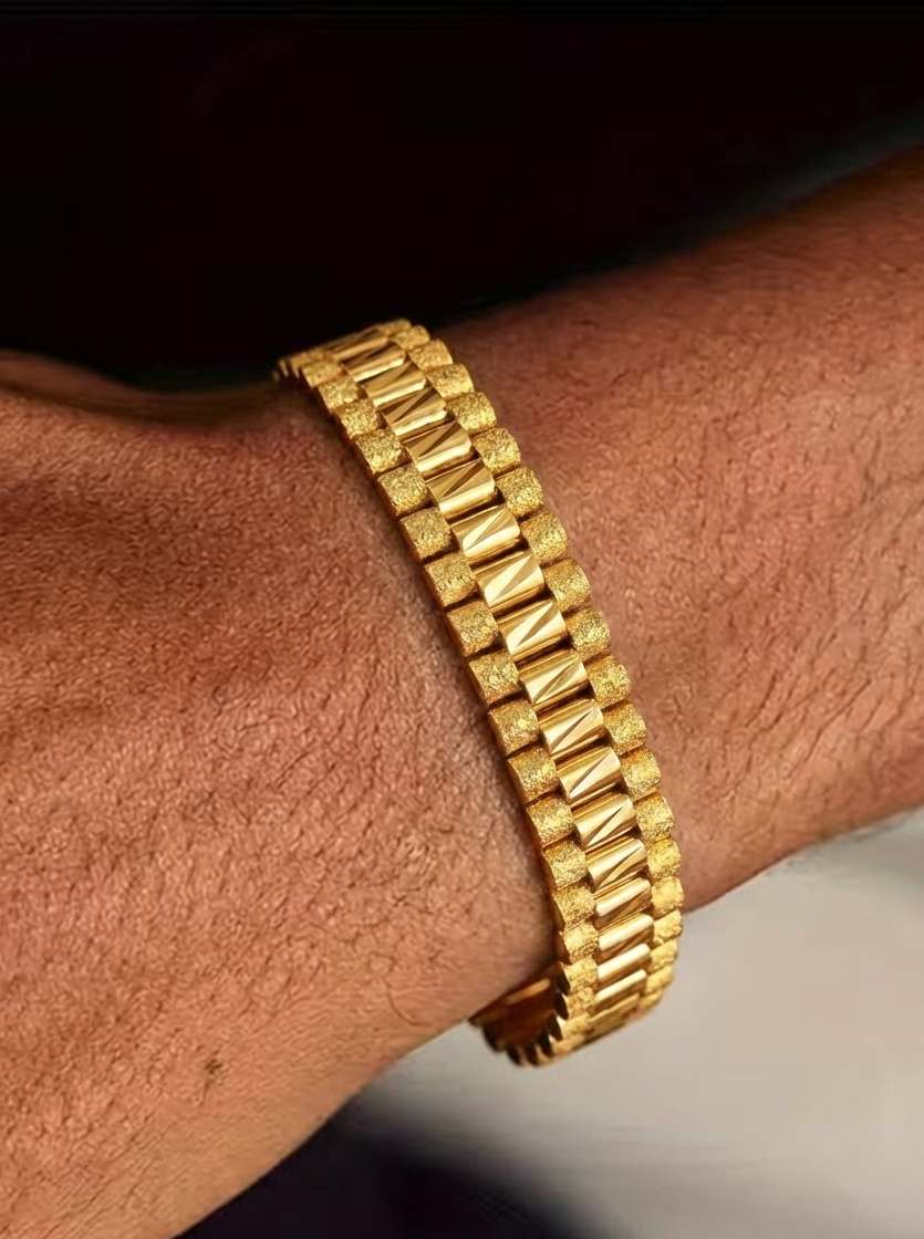 22K Gold Designer Men's Bracelet