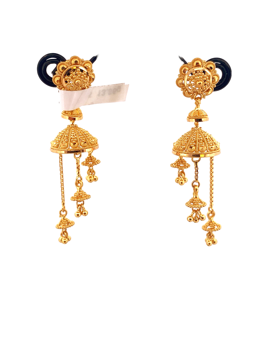 22K Gold Designer Jhumka Earrings