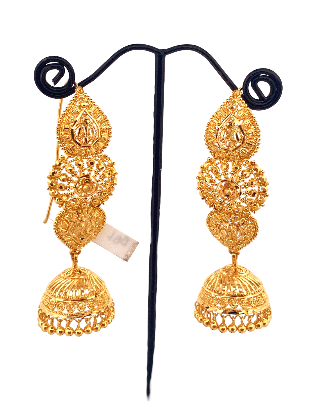 22K Gold Designer Jhumka Earrings