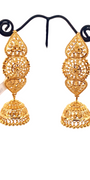 22K Gold Designer Jhumka Earrings