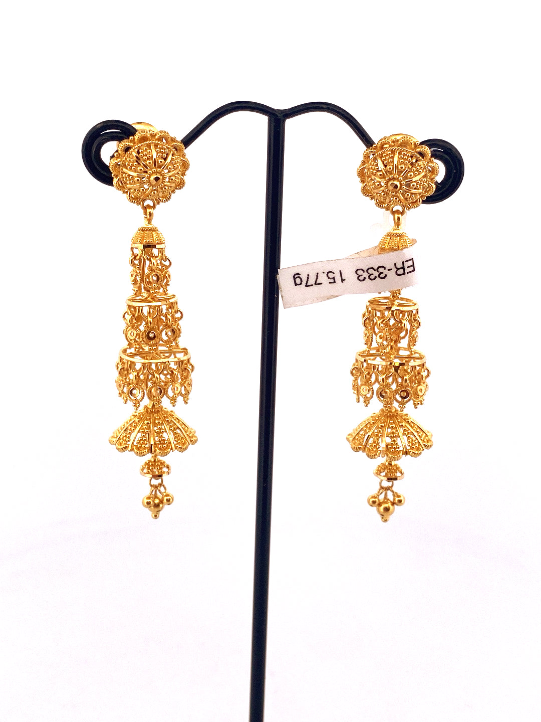 22K Gold Designer Jhumka Earrings