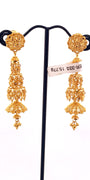 22K Gold Designer Jhumka Earrings