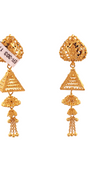 22K Gold Designer Jhumka Earrings