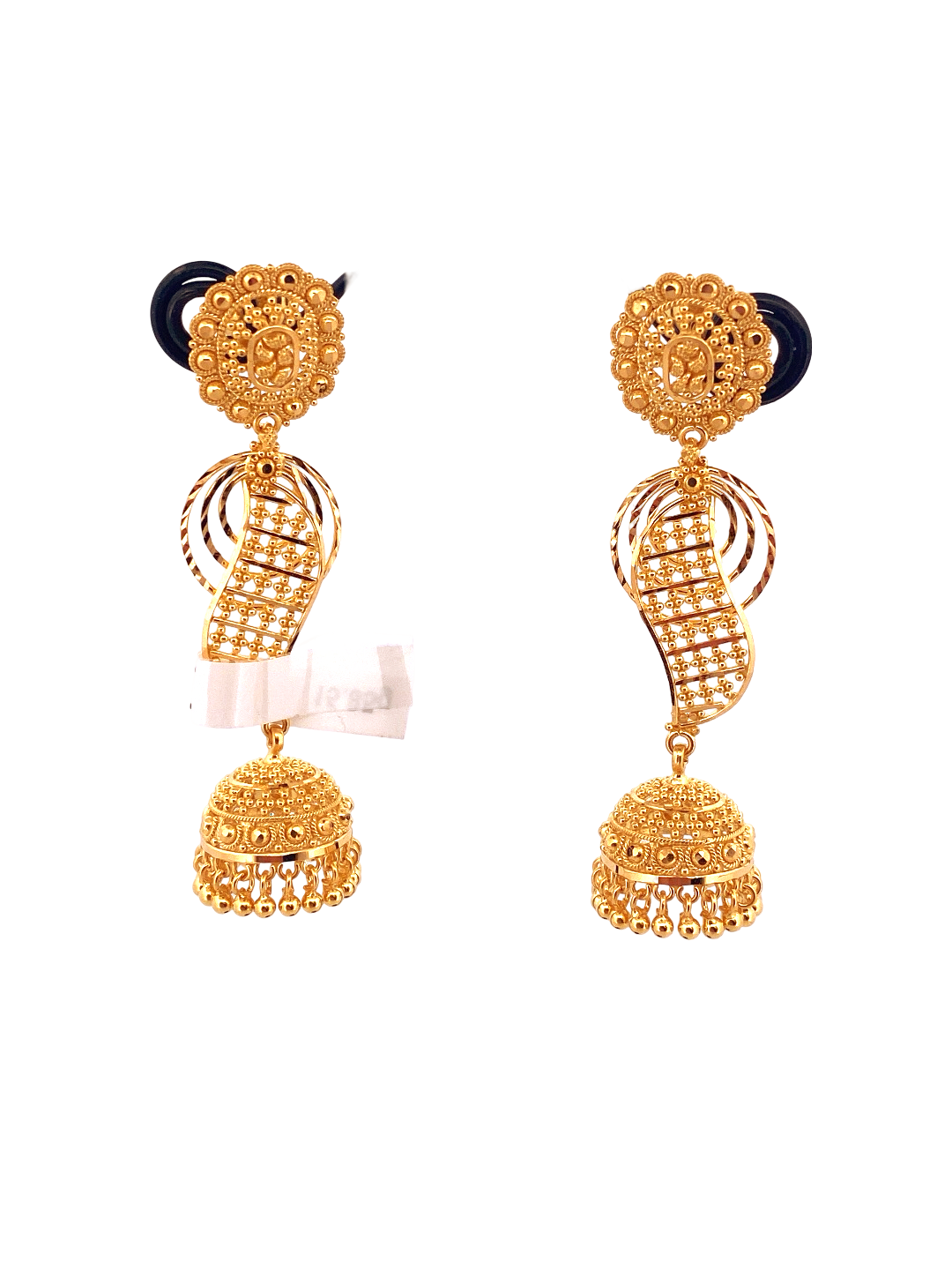 22K Gold Designer Jhumka Earrings