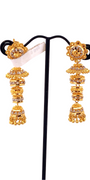 22K Gold Two-tone Designer Jhumka Earrings