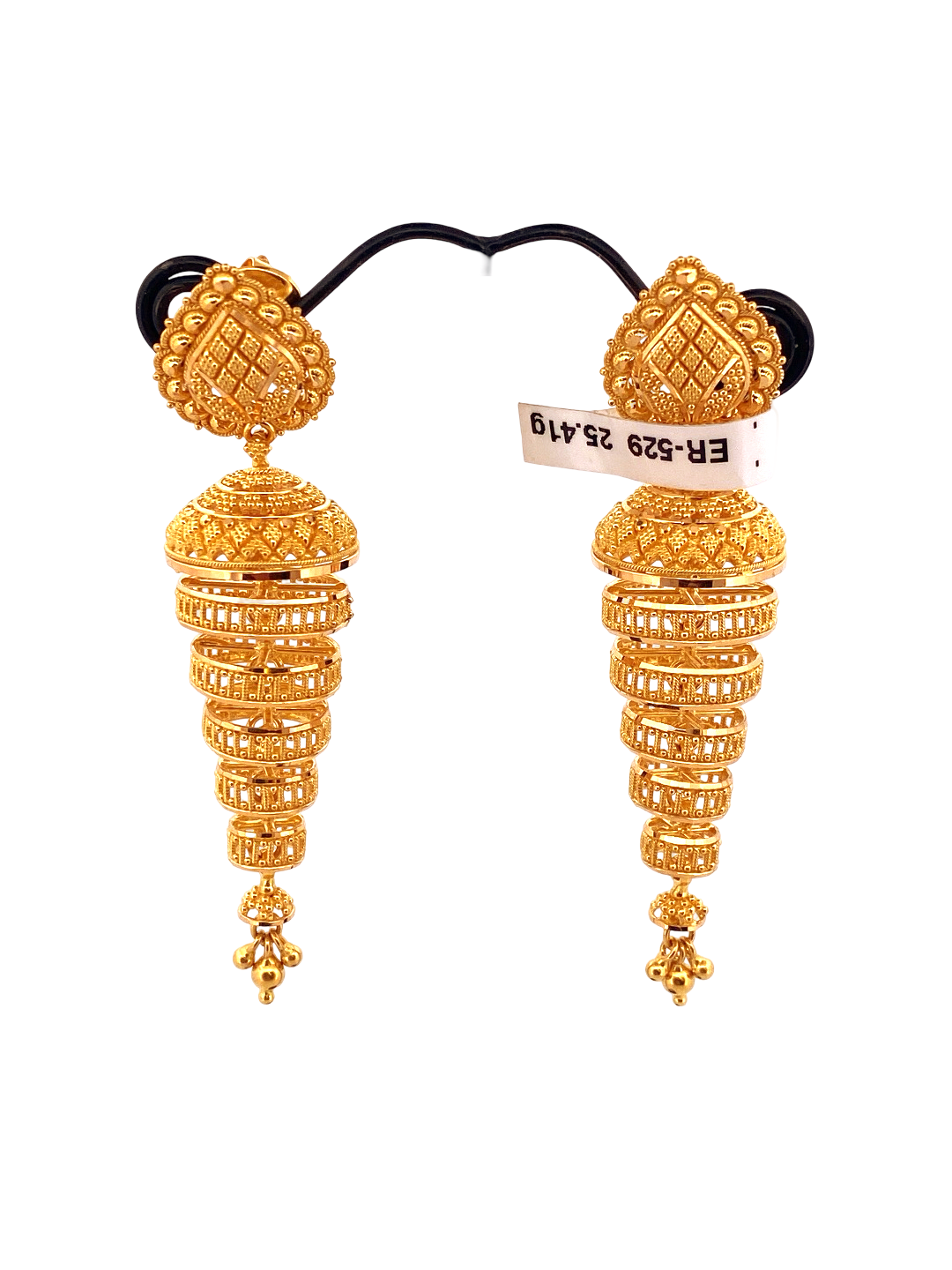 22K Gold Designer Jhumka Earrings