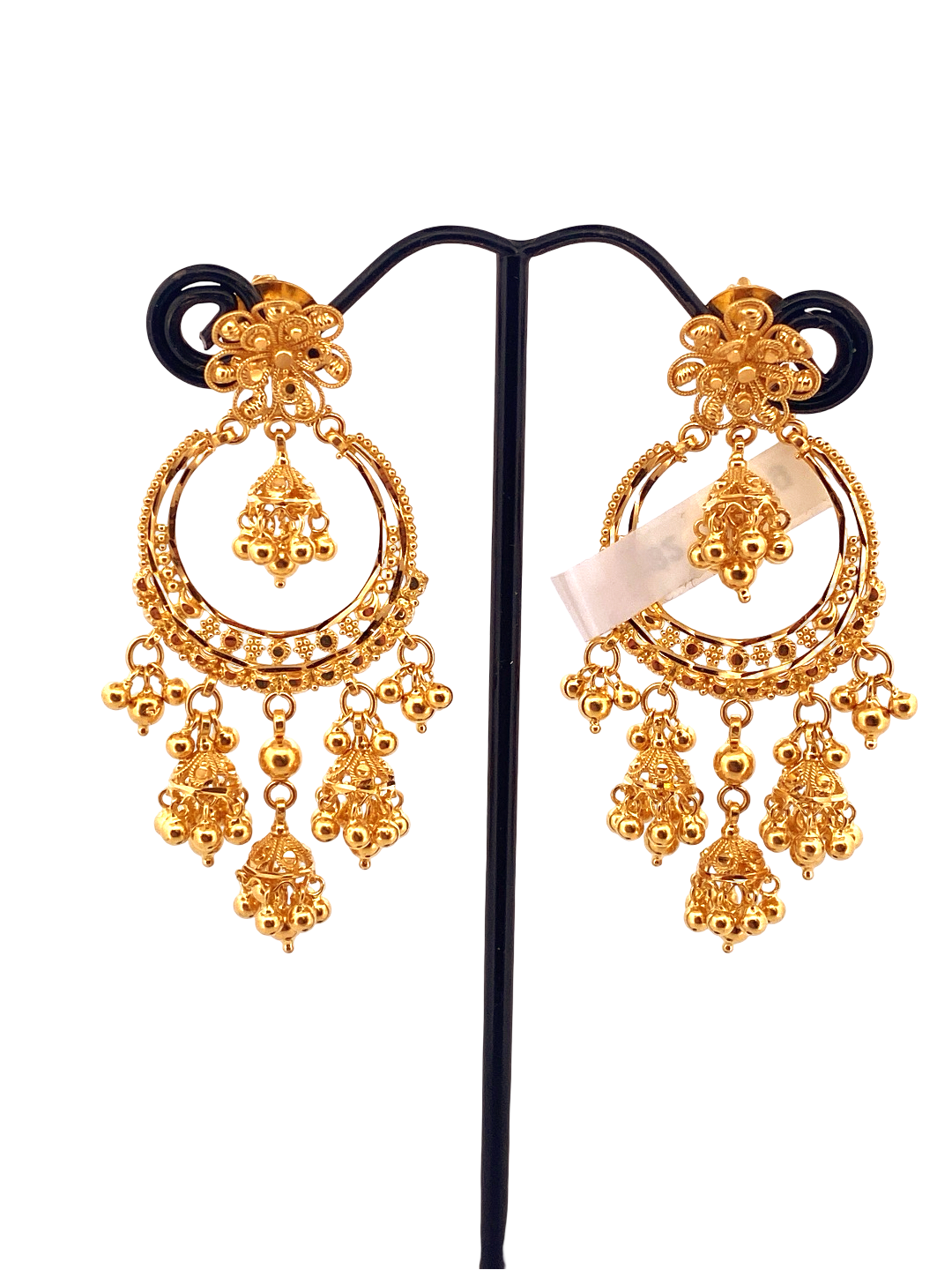 22K Gold Designer Hanging Earrings
