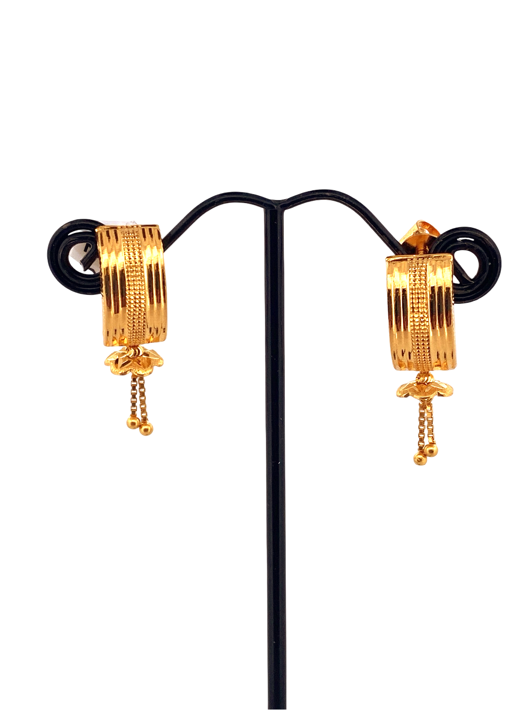 22K Gold Designer Ladies Stud Earrings