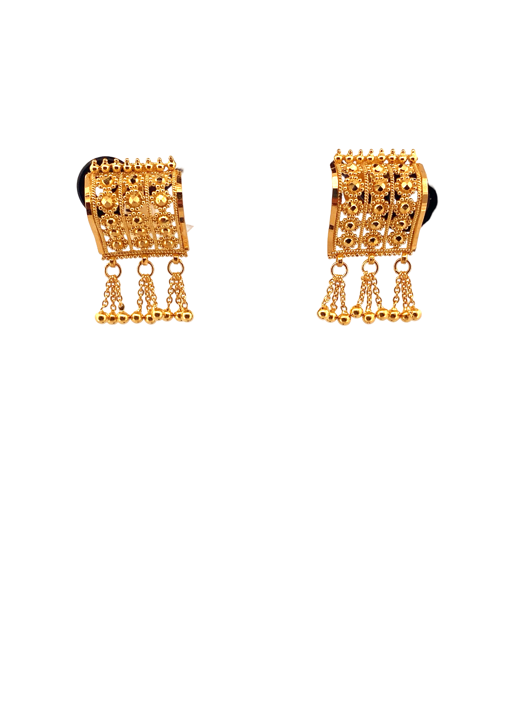 22K Gold Designer Ladies Stud Earrings