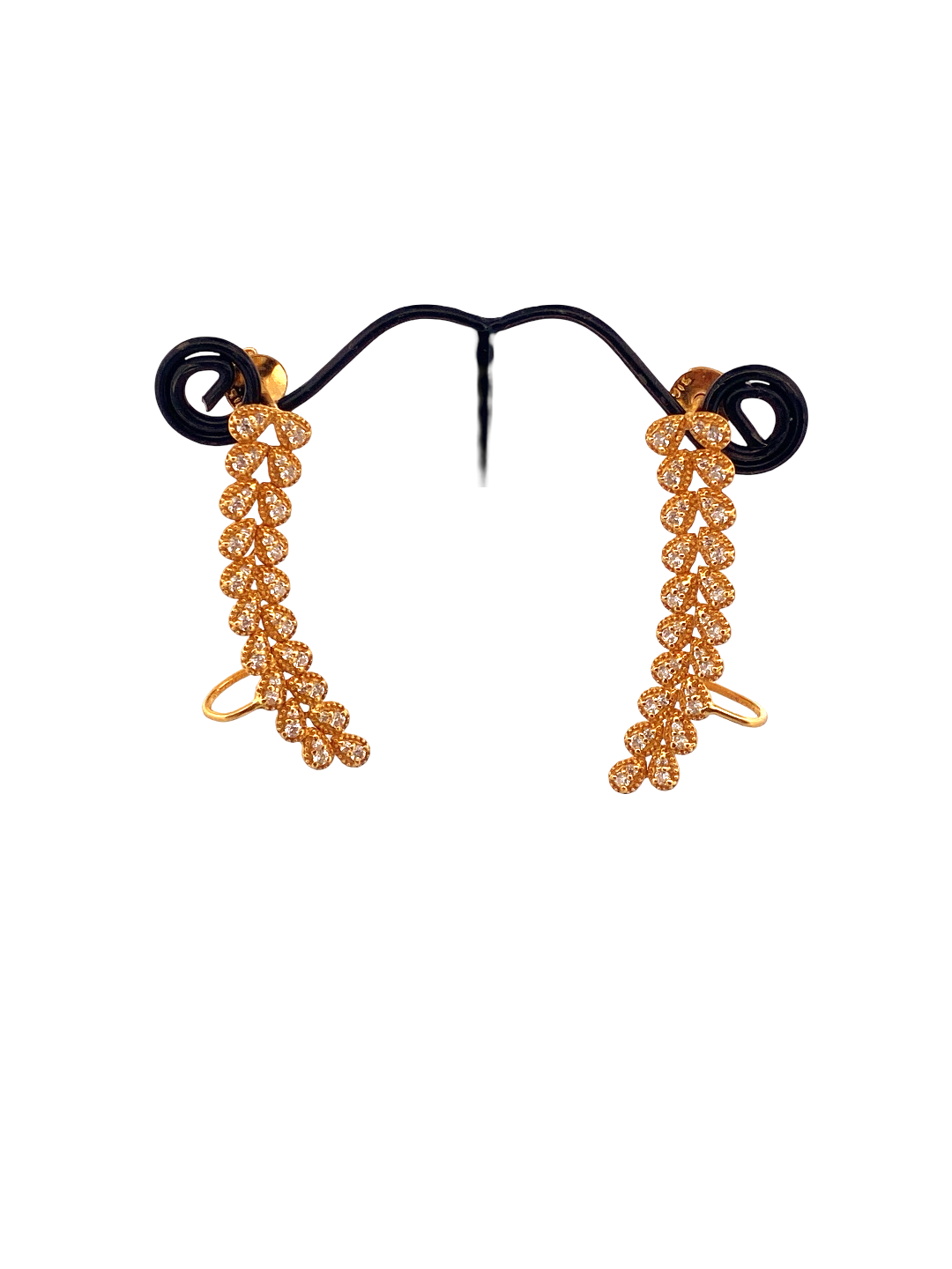 22K Gold Designer Ladies Stud Earrings