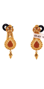 22K Gold Designer Hanging Earrings
