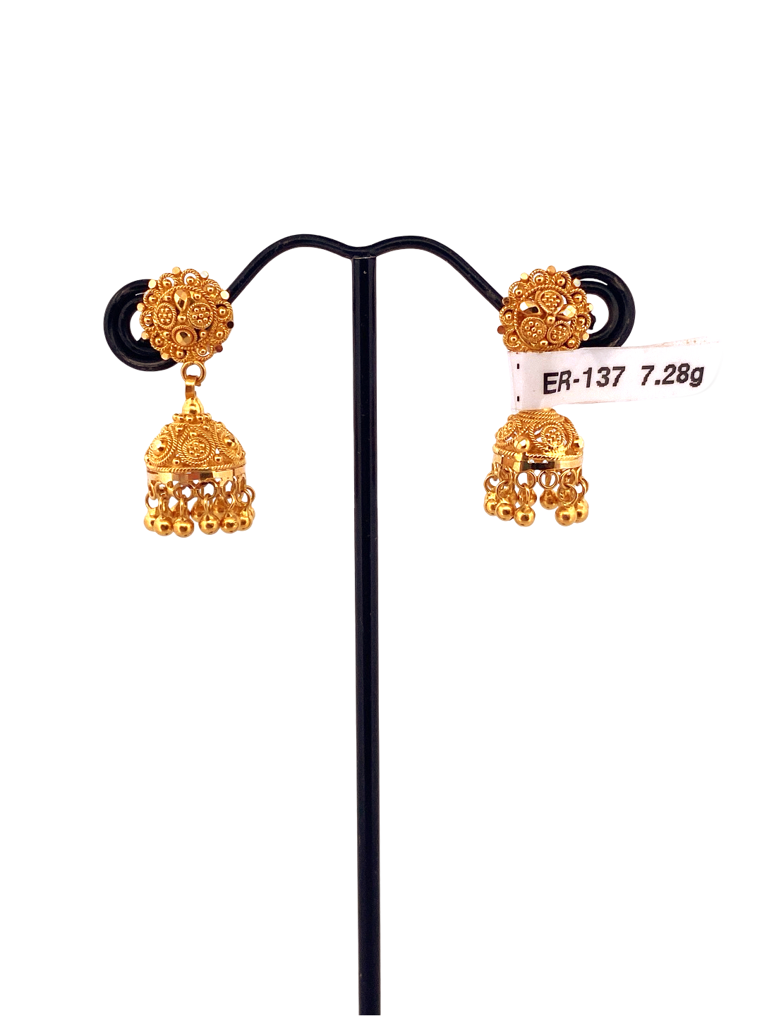 22K Gold Designer Jhumka Earrings