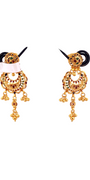 22K Gold Designer Hanging Earrings