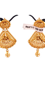 22K Gold Designer Hanging Earrings