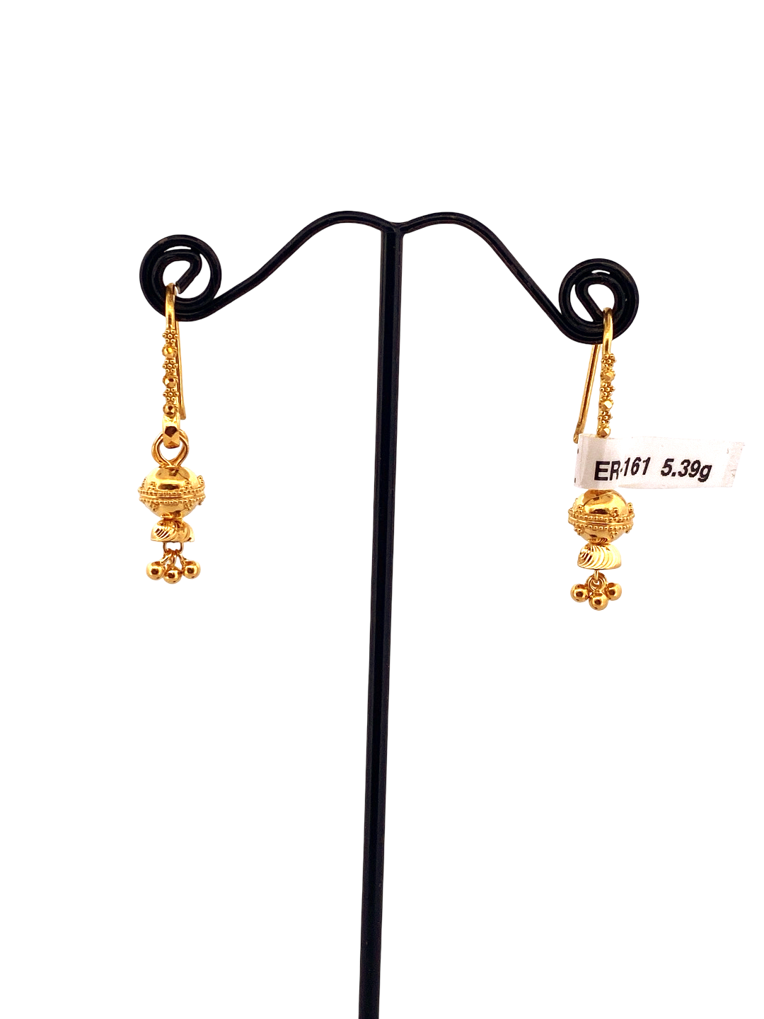 22K Gold Designer Hanging Earrings