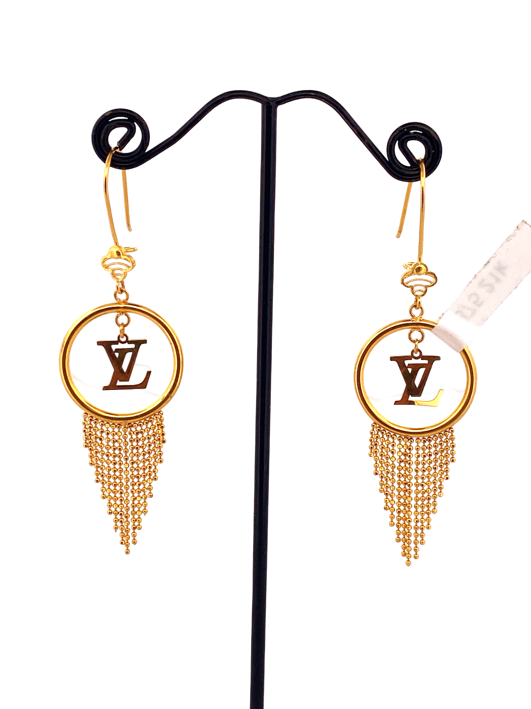 22K Gold Designer Hanging Earrings