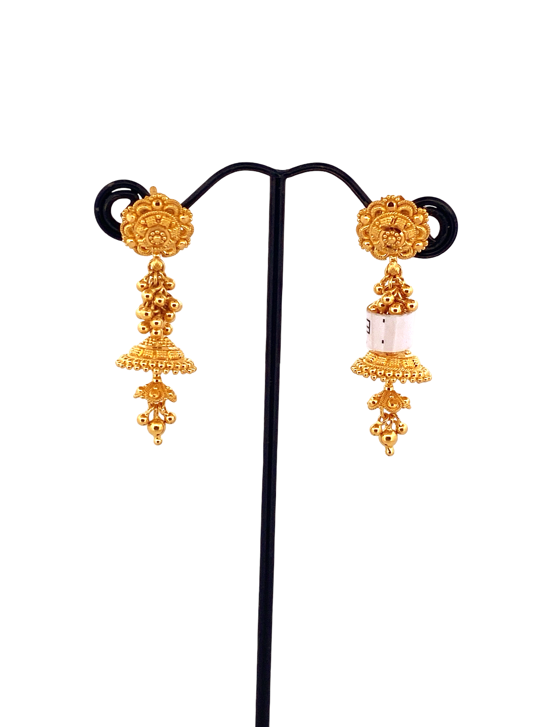 22K Gold Designer Hanging Earrings