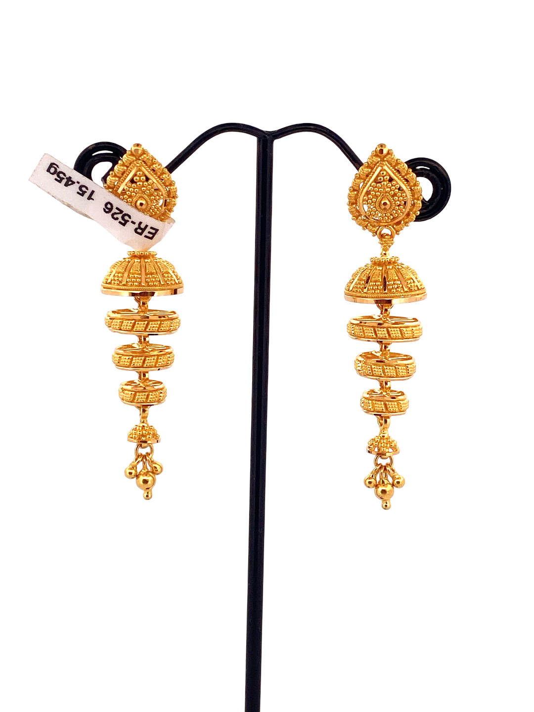 22K Gold Designer Hanging Earrings
