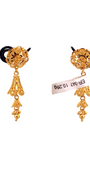22K Gold Designer Hanging Earrings