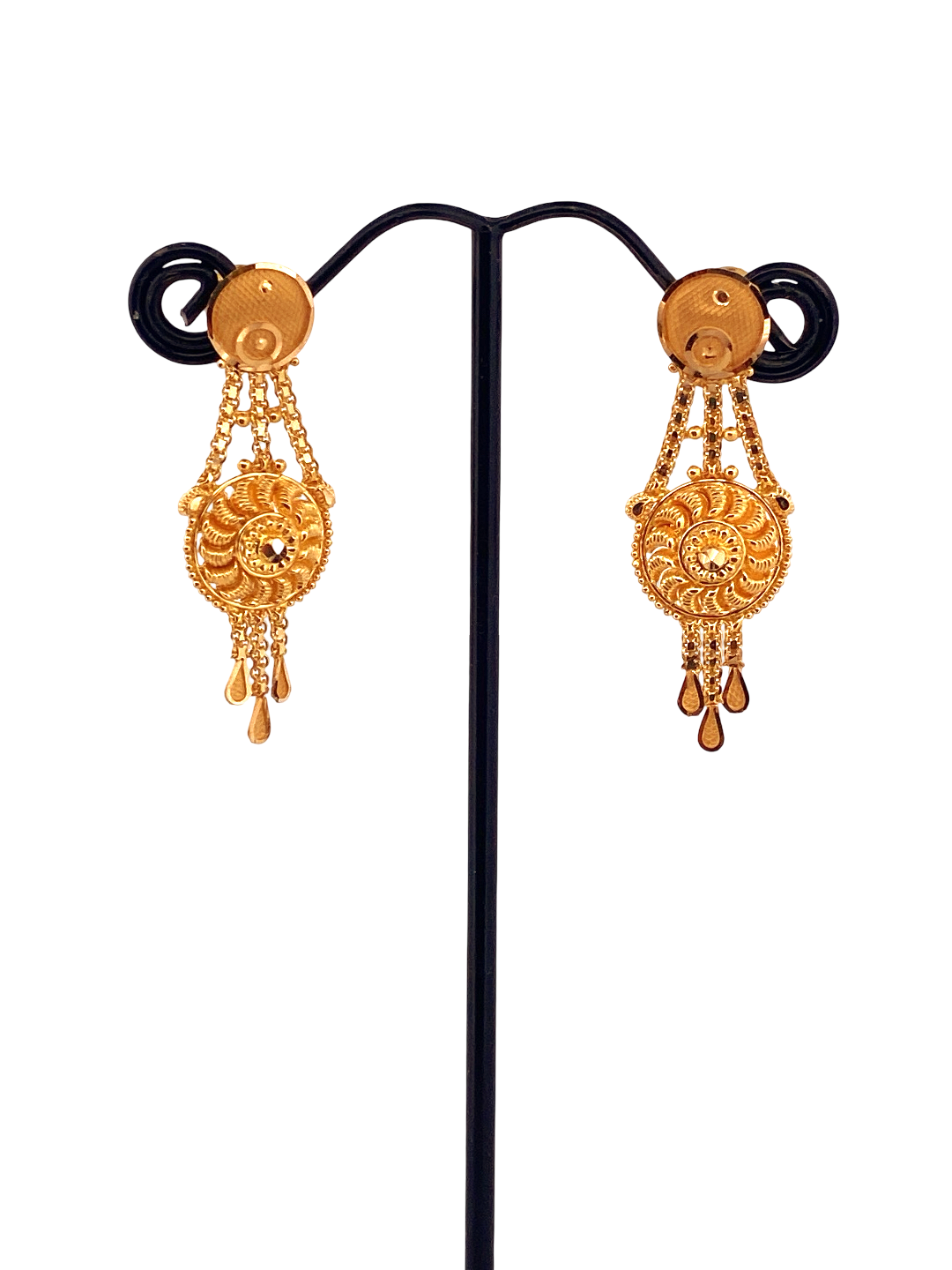 22K Gold Designer Hanging Earrings