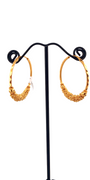 22K Gold Designer Hoop Earrings