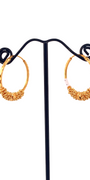22K Gold Designer Hoop Earrings