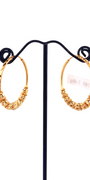 22K Gold Designer Hoop Earrings