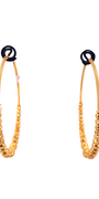 22K Gold Designer Hoop Earrings