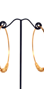 22K Gold Designer Hoop Earrings
