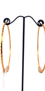 22K Gold Two-tone Designer Hoop Earrings
