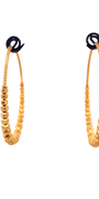 22K Gold Designer Hoop Earrings