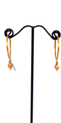 22K Gold Designer Hoop Earrings