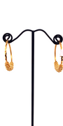 22K Gold Designer Hoop Earrings